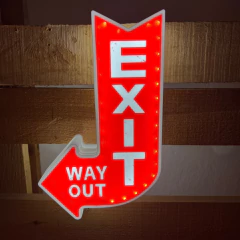Cartel luminoso Exit 3D - comprar online