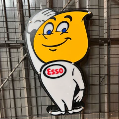 Cartel luminoso Esso muñeco - Antique Carteles