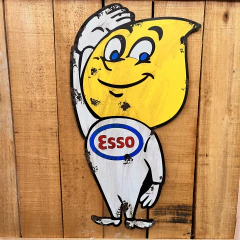 Cartel de chapa Esso Gotita Moo