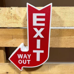 Cartel luminoso Exit 3D en internet