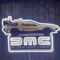 Cartel Neon led Delorean - comprar online