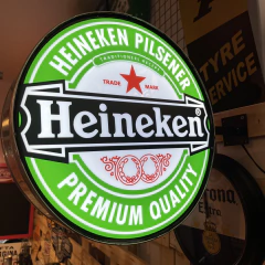 Cartel luminoso Heineken doble cara con soporte en internet