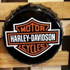 Chapita Harley Davidson tipo esmaltada