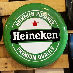 Chapita Heineken tipo esmaltada
