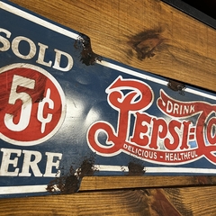 Cartel de chapa Flecha Pepsi - comprar online