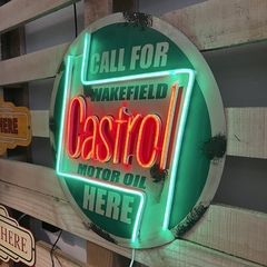 Cartel Neon led Castrol - comprar online