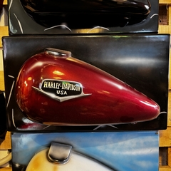 Tanque Moto Harley Davison Bordeaux insignia negra