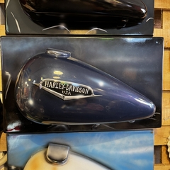 Tanque Moto Harley Davison Azul insignia negra