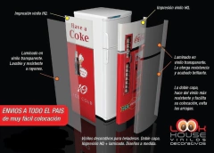 Vinilo para Heladeras Coca 104 a medida (demora 10 dias) en internet
