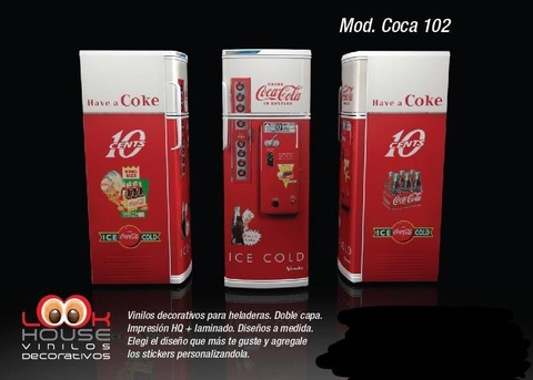 Vinilo para Heladeras Coca 102 a medida (demora 10 dias)