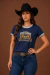 T-Shirt Feminina Estampa Marinho E04 Brasil Country - Puro Sangue