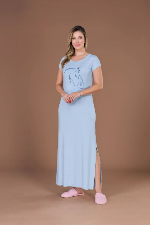Pijama Menina do Cavalo Longo com aplique (cores) - Puro Sangue