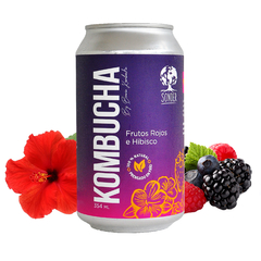 KOMBUCHA de Frutos Rojos e Hibisco x 354ml
