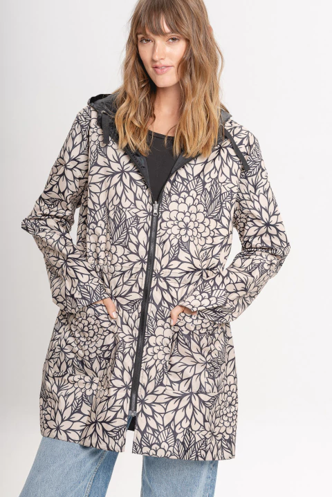 Piloto para lluvia New York Flor Camel - comprar online