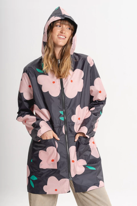 Piloto para lluvia New York Flor Rosa - comprar online