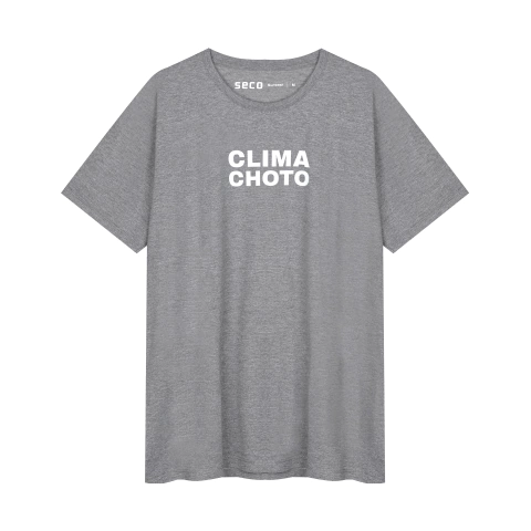 Remera oversize clima choto gris