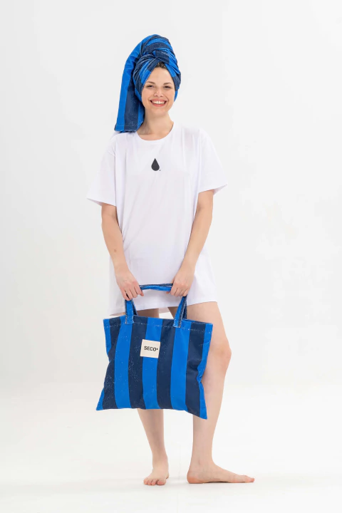 Tote Bag Ibiza raya azul marino - comprar online