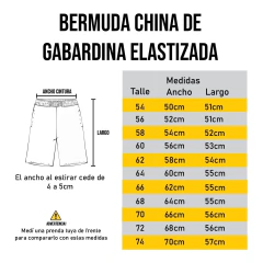 stretch gabardine chino shorts - Bobbio Talles Especiales