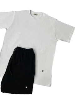 COMBO 2 Remeras + 1 Short Algodón rústico Negro - comprar online