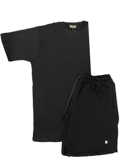 COMBO 2 Remeras + 1 Short Algodón rústico Negro en internet