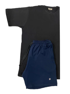 Combo 2 Remeras + 1 Short en Algodón Rústico Azul en internet