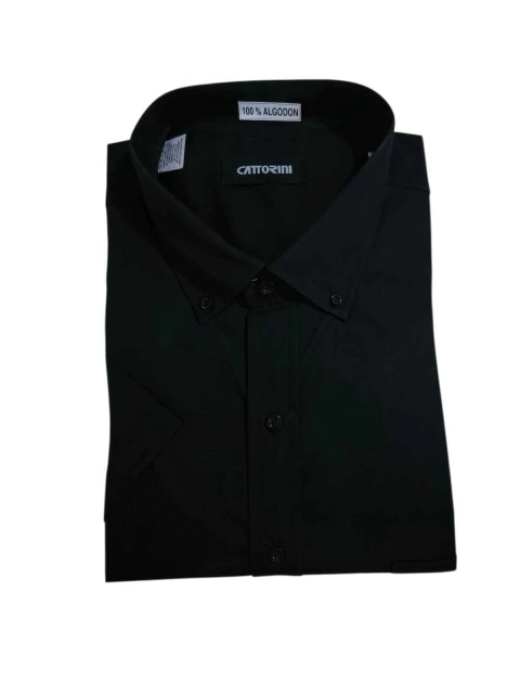 Camisa manga corta negra CATTORINI - comprar online