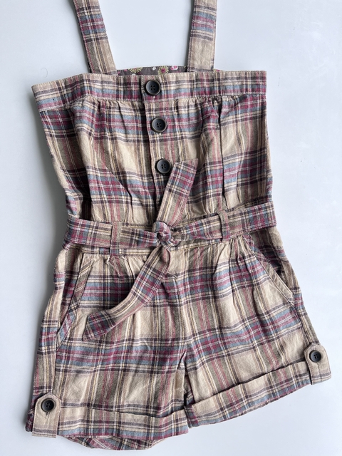 Enterito marron sin mangas escoces Zara 4a(152)
