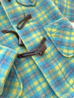 Tapado a cuadros azul y verde benetton 3a(151) - comprar online