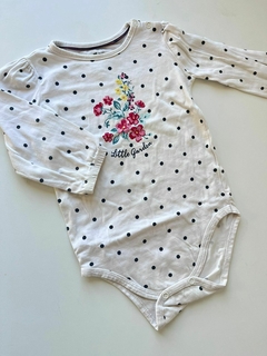 Body ml blanco lunares negros teddy boom 9-12m(225)