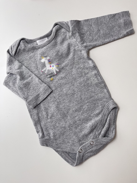 Body gris ml unicornio Mimo t3m(169)