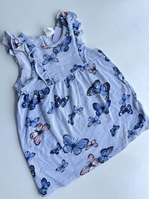 Vestido mariposas azules H&M t6-9m (95)