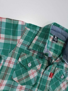 Camisa a cudros verde mc solcito 2a(293) - comprar online