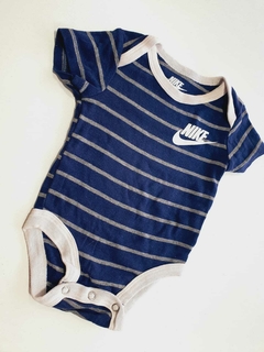Body rayado azul y gris nike 6m(277)