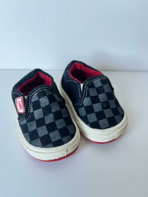 Zapatillas negras a cuadros grisino t.17(250) - comprar online