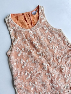 Vestido salmon con tull Zara 4a(152)