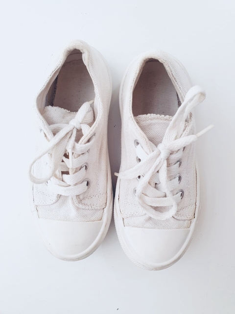Zapatillas blancas tela cordon The Kickback t28(182)