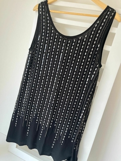 Vestido musculosa negro lentejuelas Multimarca T.M (ci02) - comprar online