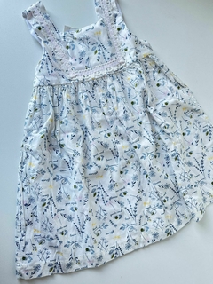 Vestido musculosa blanco hojas popys 2a(103) - comprar online