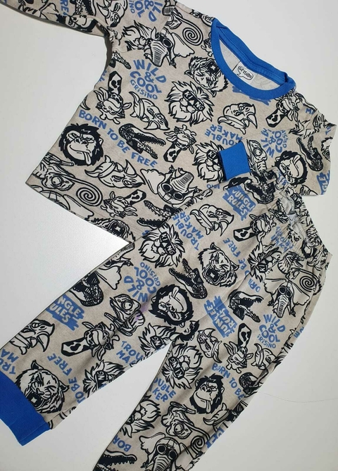 Conjunto gris de animales grisino 18-24m (110)