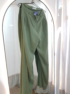 Pantalon verde de lino SIlenzio t38(ci 14) - comprar online