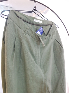 Pantalon verde de lino SIlenzio t38(ci 14) en internet