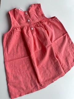 Vestido salmon de lunares HyM 9m(83) - comprar online