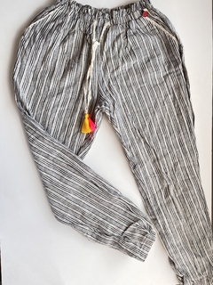 Pantalon lineas blancas y azules doble Rapsodia t 8a(205)