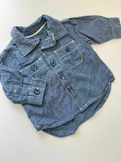 Camisa azul de botones ml the children place rn(256)