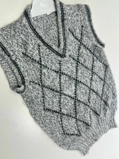 Chaleco tejido gris rombos Multimarca 18m (220) - comprar online