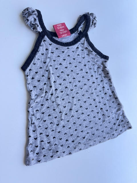 Musculosa gris de corazones Grisino 2a(117)