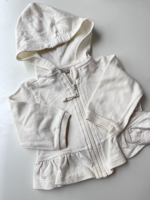 Campera blanca de algodon rustico Mimo t 6m (168)
