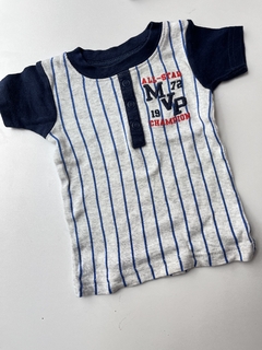 Remera gris rayada mc MVP Carters 6m(153)