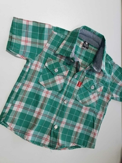 Camisa a cudros verde mc solcito 2a(293)