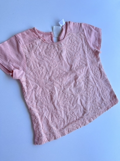 Remera mc salmon bordado zara 9m (60)
